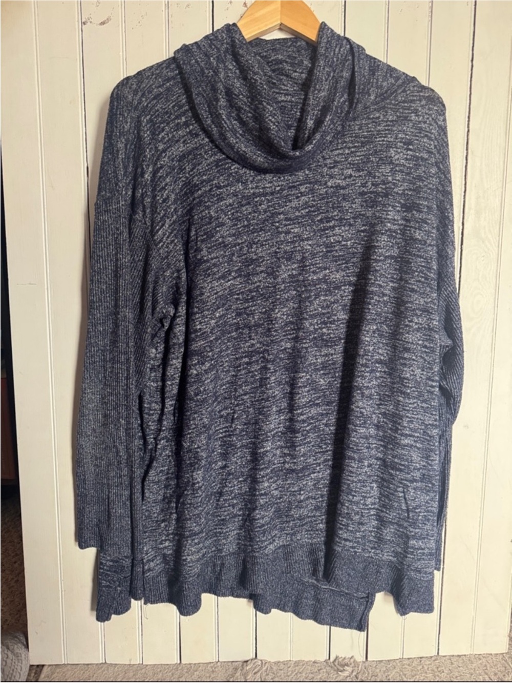 Sonoma Cowl Neck Sweater Navy Heather Size 3X